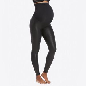 Spanx MATERNITY Mama Faux Leather Leggings Medium